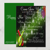 Invitation Nouvelles années d'Ève d'invitation de partie (Devant / Derrière)