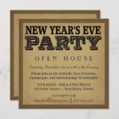 Invitation Nouvelles années d'invitations d'Ève - gravure sur (Devant / Derrière)