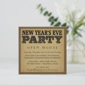 Invitation Nouvelles années d'invitations d'Ève - gravure sur (Debout devant)