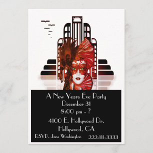 Invitation Nouvelles années élégantes d'invitation de partie