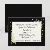 Invitation Nouvelles années élégantes d'invitation de partie (Devant / Derrière)
