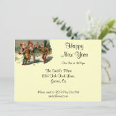 Invitation Nouvelles années vintages d'invitation d'Ève (Debout devant)