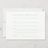 Invitation Nouvelles empreintes de pas de bébé de baby shower (Dos)