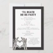 Invitation NOVA Épouse crânienne ou Die Til Death Bachelorett (Dos)
