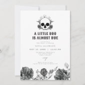 Invitation NOVA Gothique Crâne Petit Boo Baby shower d'Hallow (Devant)