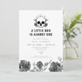 Invitation NOVA Gothique Crâne Petit Boo Baby shower d'Hallow (Debout devant)