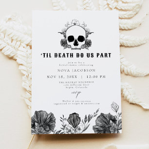 Invitation NOVA Til Death Gothique Crâne Fête des mariées noi
