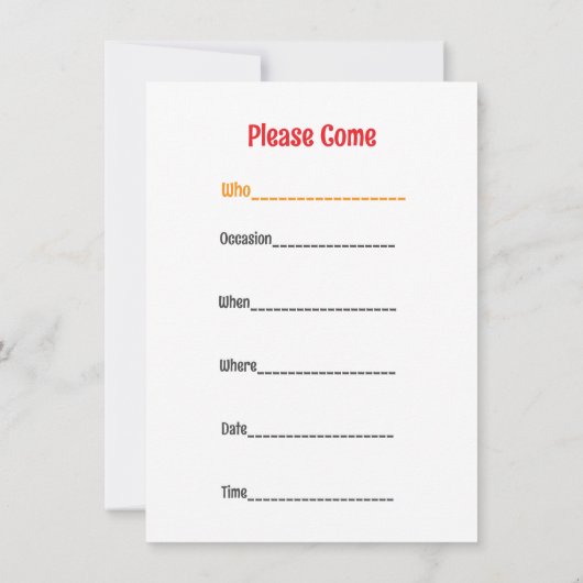 Invitation Novelle maison (Dos)