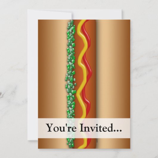 Invitation Novelty Hot Dog Graphic (Devant)