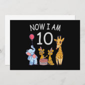 Invitation Now I, 10 ans d'âge 10 Birthday (Devant / Derrière)