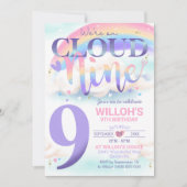 Invitation Nuage Arc-en-ciel 9 Aquarelle (Devant)