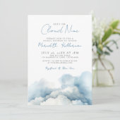 Invitation Nuage Baby Shower (Debout devant)