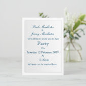 Invitation Nuage Blanc Gonflé Baby Shower (Debout devant)