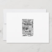 Invitation Nuage de mots inspiré du zodiaque Vierge (Devant)