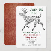 Invitation Nuage de mots typographiques d'anniversaire de cer (Devant / Derrière)