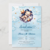 Invitation Nuage d'ours en peluche populaire neuf Baby shower (Devant)