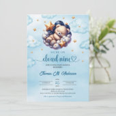 Invitation Nuage d'ours en peluche populaire neuf Baby shower (Debout devant)