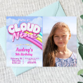 Invitation Nuage Neuf - 9e anniversaire avec photo