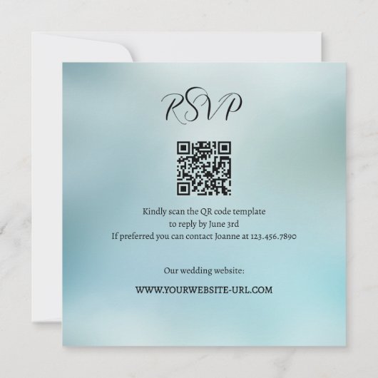 Invitation Nuage Neuf ailes d'ange tout en un seul Mariage (Dos)