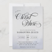 Invitation Nuage Neuf Baby shower moderne Neuf Neuf (Devant)