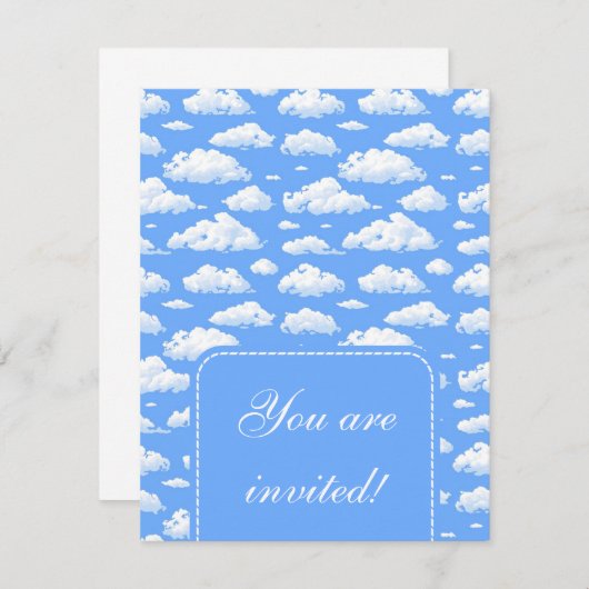 Invitation Nuages (Devant / Derrière)