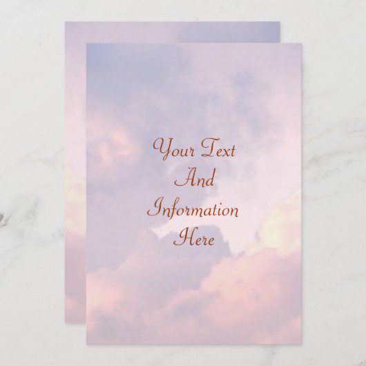 Invitation nuages (Devant / Derrière)