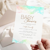 Nuages Arc-en-ciel colorés Baby shower neutre selo