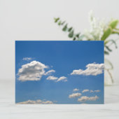 Invitation Nuages blancs sur ciel bleu (Debout devant)