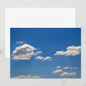 Invitation Nuages blancs sur ciel bleu (Devant / Derrière)