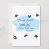 Invitation Nuages bleus scintillent Scintille Petite Étoile b (Dos)