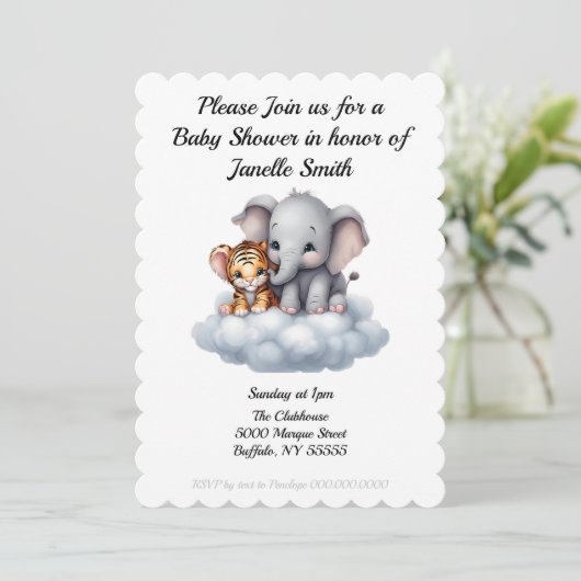 Invitation Nuages Câlins (Debout devant)