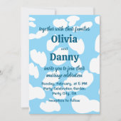 Invitation Nuages Ciel Bleu Nuages Mariage (Devant)