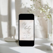 Invitation Nuages d'aquarelle Oh Baby shower