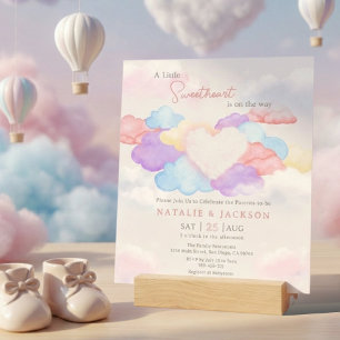 Invitation Nuages de rêve Petit Baby shower de lit d'amour