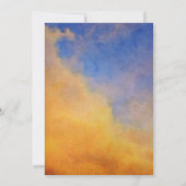 Invitation Nuages d'or dans le ciel bleu | BABY SHOWER (Dos)