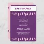 Invitation nuages et baby shower (Devant / Derrière)