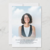 Invitation Nuages funéraires commémoratifs au ciel Photo mode (Devant)