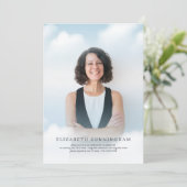 Invitation Nuages funéraires commémoratifs au ciel Photo mode (Debout devant)