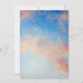 Invitation Nuages roses dans le ciel | Blue 21st Birthday (Dos)