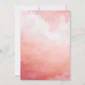 Invitation Nuages Roses Romantiques (Dos)