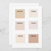 Invitation Nuance de couleur champagne clair   (Devant / Derrière)