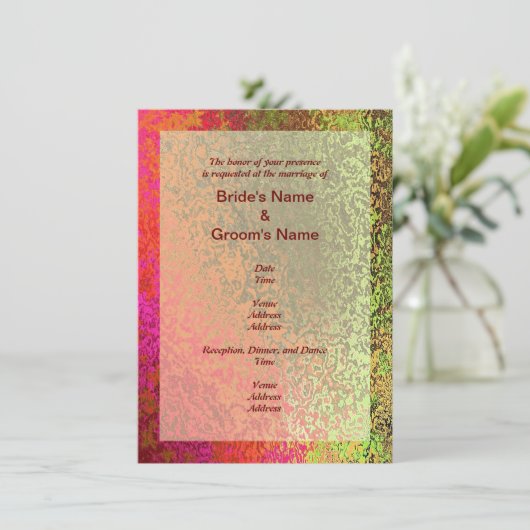 Invitation Nuances d'automne du Mariage de couleur (Debout devant)