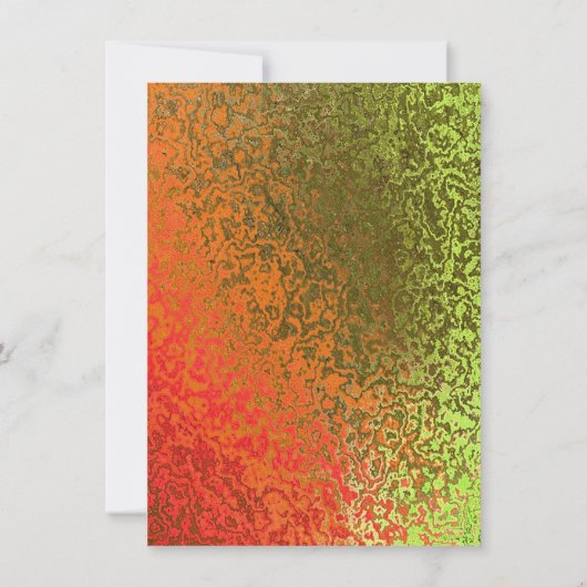 Invitation Nuances d'automne du Mariage de couleur (Dos)