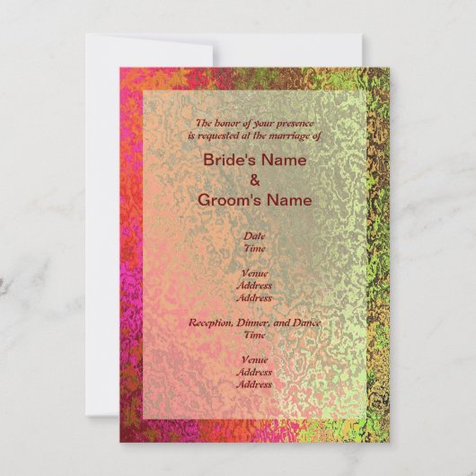 Invitation Nuances d'automne du Mariage de couleur (Devant)