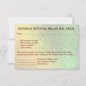 Invitation Nuances d'automne vert Jaune Mariage Menu RSVP (Devant)