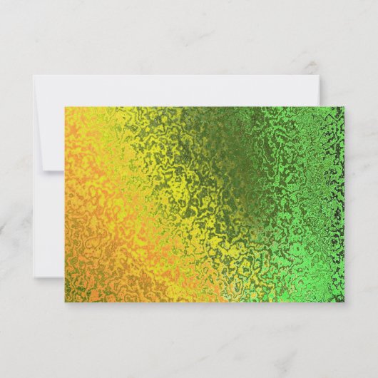 Invitation Nuances d'automne vert Jaune Mariage Menu RSVP (Dos)