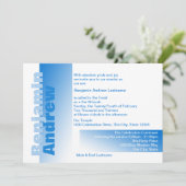 Invitation Nuances de Blue Bar Mitzvah (Debout devant)