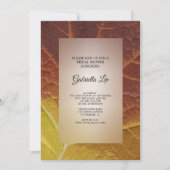 Invitation Nuances de Fête des mariées feuille d'automne (Devant)