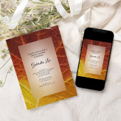 Invitation Nuances de Fête des mariées feuille d'automne