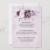 Invitation Nuances de pourpre Dusty fleurissent tous en un se (Dos)